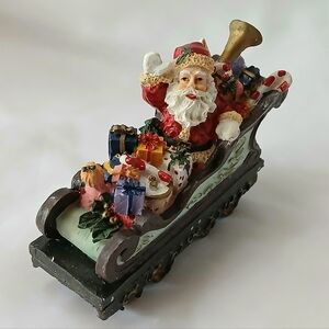 Vintage Christmas 1998 Santa’s Gift Sleigh Village Decoration